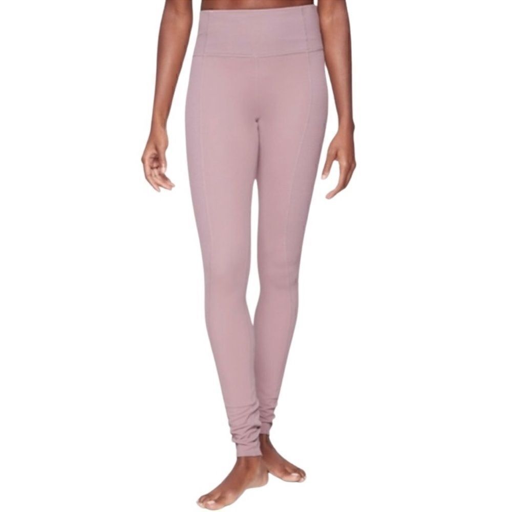 Athleta Elation Hybrid Barre Rib Tights Pink L